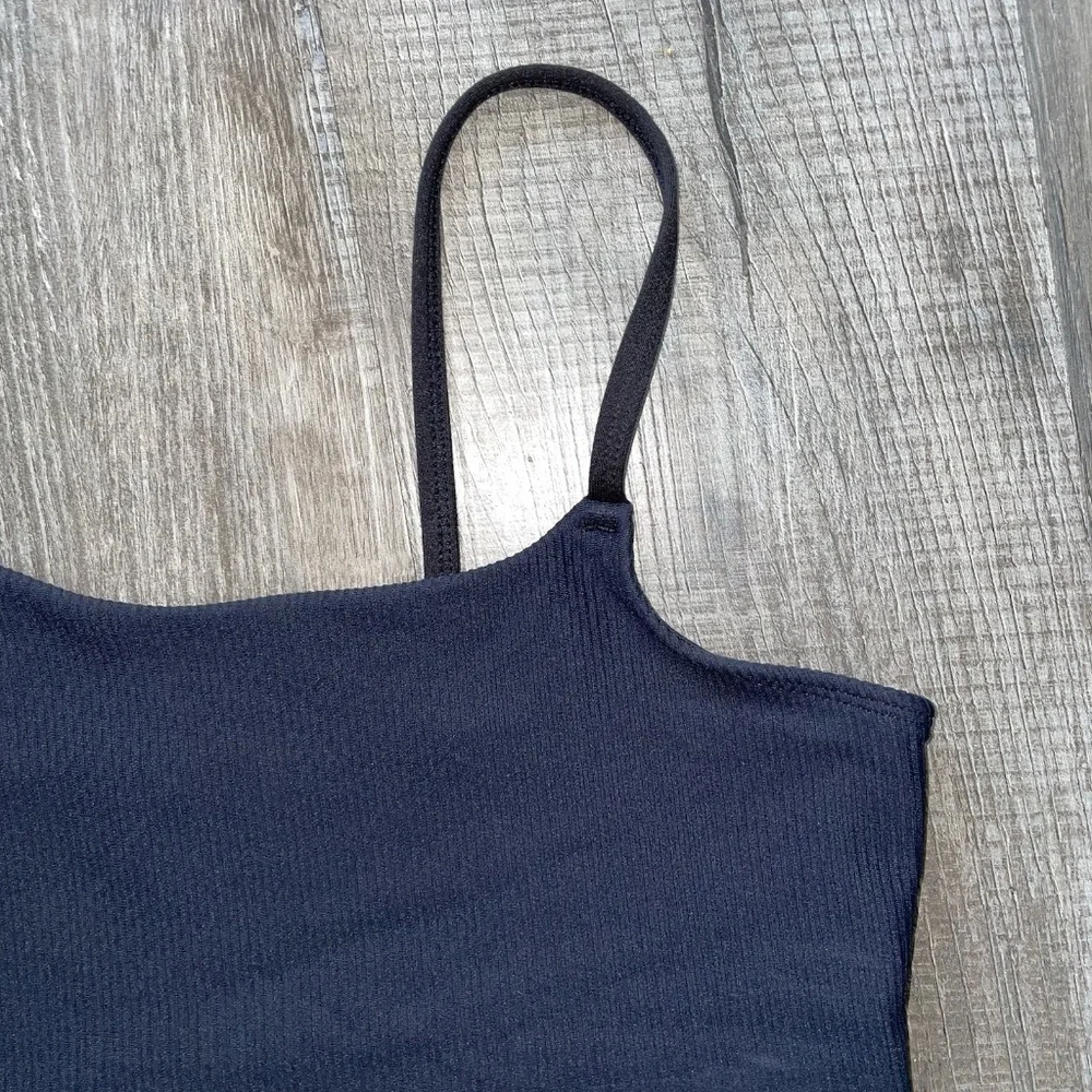 Free People Movement Sports Bra Large Black Ribbed Wide & Skinny Straps - Picture 5 of 7